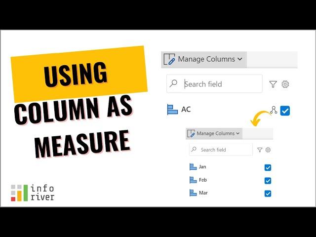 Using Column as measure in Power BI table/matrix