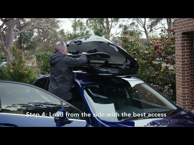 How-to accessories video | Subaru WRX with Thule Vector Roof Box M & cross bars