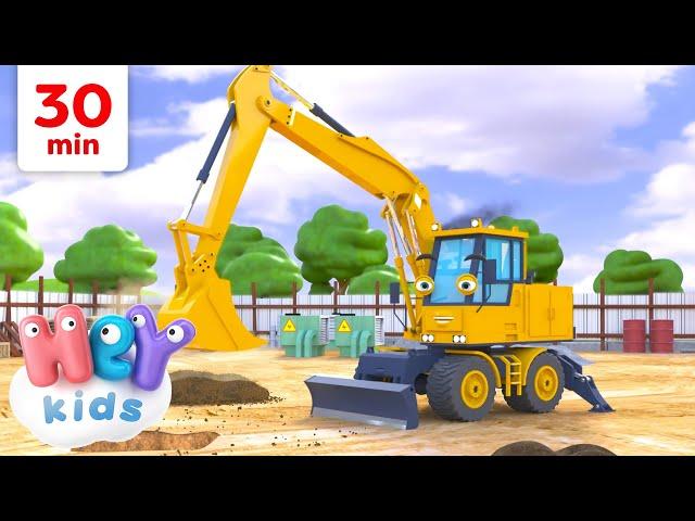 Vehículos de Construcción ! | Canciones de Vehículos para Niños | HeyKids - Canciones infantiles