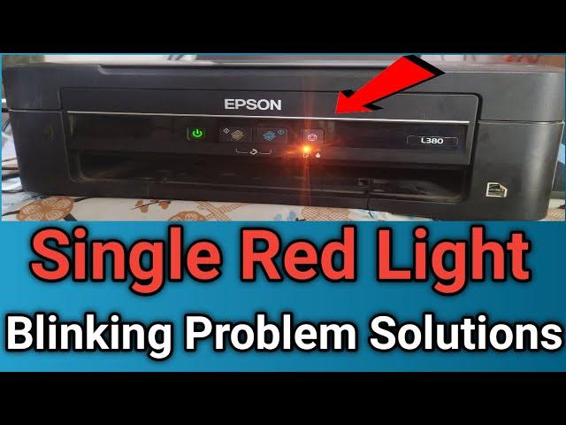 Epson L380,L360, L210,L220, L800 SINGLE RED LIGHT BLINKING PROBLEM SLOUTION || paper jaam|| IN HINDI