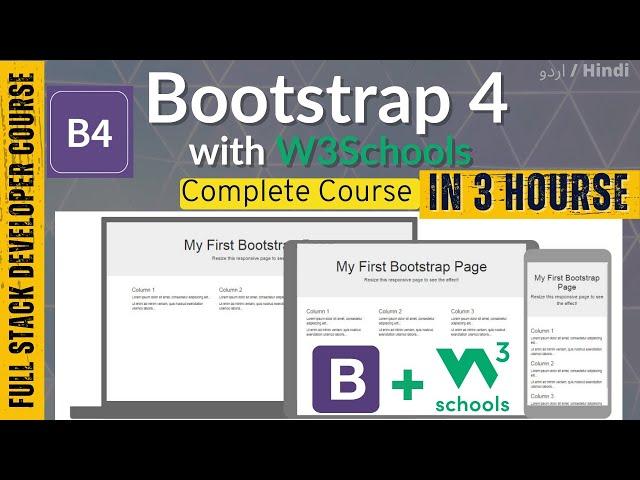 W3Schools Bootstrap 4 Tutorial in Urdu | Bootstrap 4 Tutorial from W3Schools | Full Course