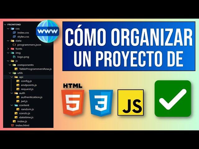 HTML, CSS y JS: Estructura de Carpetas y Archivos | Cómo organizar un Proyecto Web Frontend de JS 