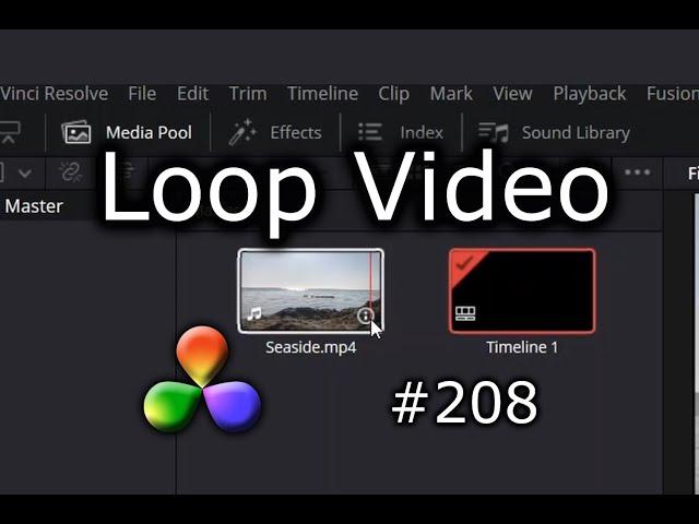 DaVinci Resolve Tutorial: How to Loop a Video Clip