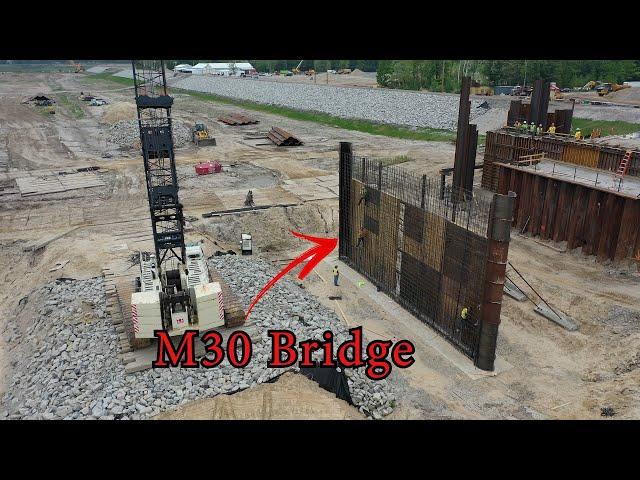 M30 Bridge Update! Edenville - Tobacco River Earthen Embankment wrapping up! Drone - Dam Collapse