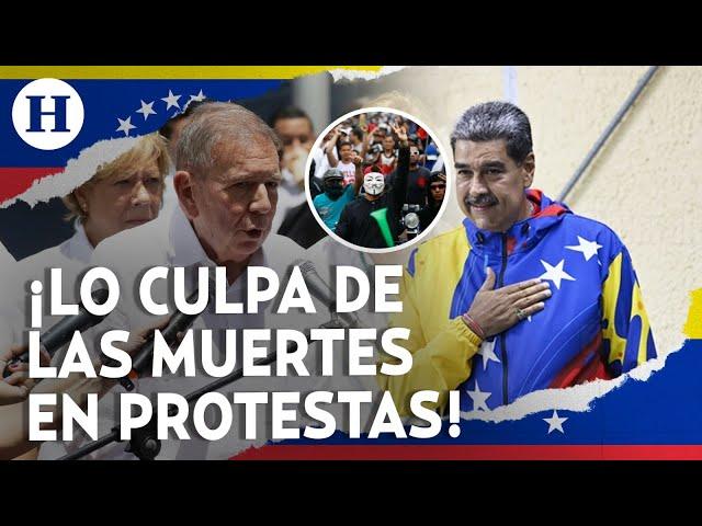 “Es el responsable” Maduro culpa a Edmundo González de las muertes en protestas contra su reelección