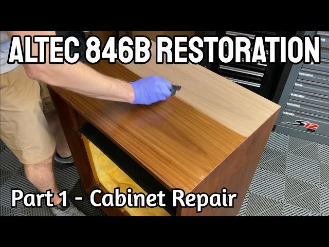 Altec Valencia 846B Restoration Part 1 - Cabinet Repair & Refinishing w/ New Veneer & Danish Oil