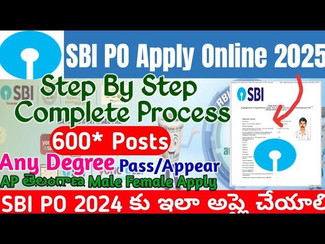 SBI Apply Online Telugu 2024|SBI Po Form Fill Up|SBI Probationary Officer Application Online Process