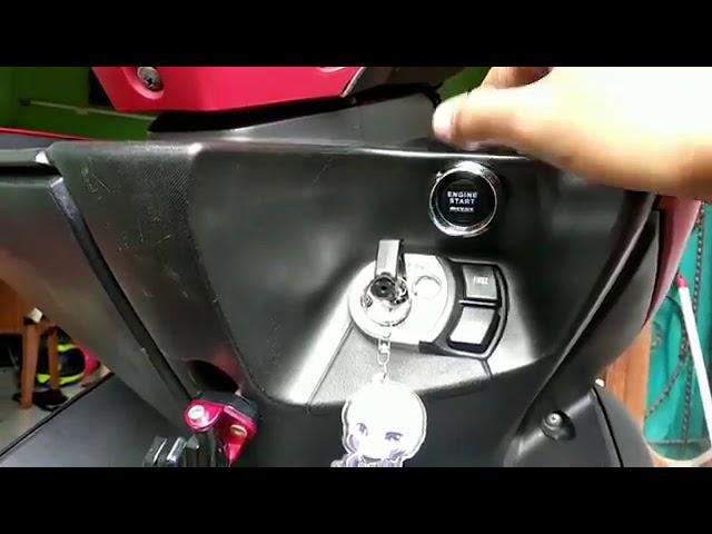 Tombol engine start mobil di aerox 155 // tombol stater bawaan jadi dim by aneka led motor