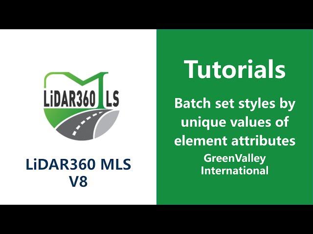 CADPlugins | 12 Batch set styles by unique values of element attributes - LiDAR Software Tutorial