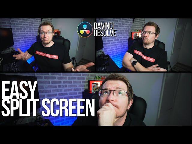 Super Easy Split Screen Templates for Davinci Resolve 16 - 5 Minute Friday #62