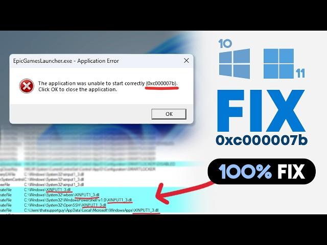 How to Fix 0xc00007b Error Windows | 2024 Guaranteed Fix