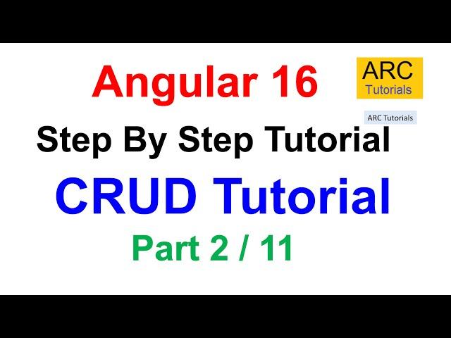 Angular 16 CRUD with Web API Tutorial Part #2 - Installation and Setup