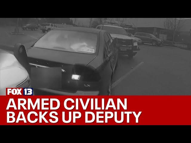 Deputy makes split-second decision when armed civilian attempts to help during traffic stop