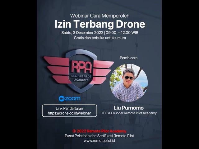 Webinar Cara Mengurus Izin Terbang Drone