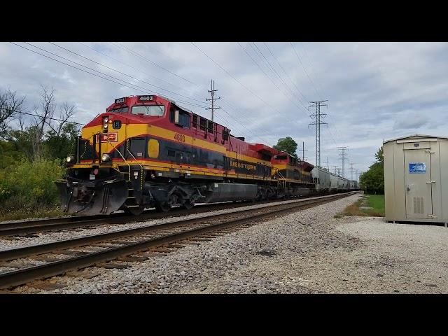 KCS GE/EMD set leads CPKC 2-248 through Morton Grove