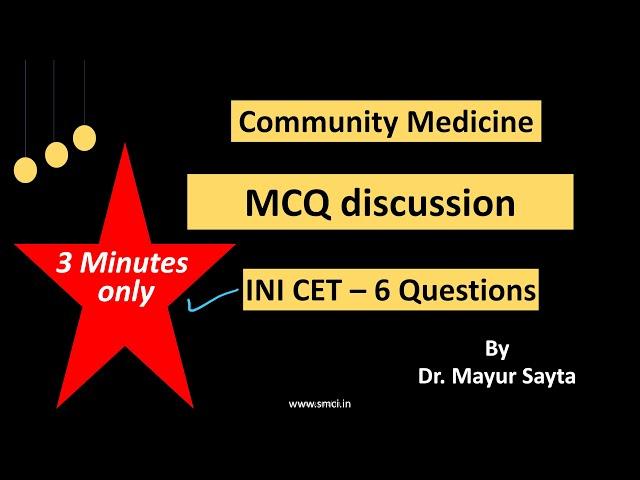 INICET 2024 | PSM | MCQ Recall | Community Medicine