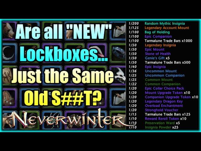 Is Every NEW Lockbox Getting Old FAST? Mythic Account Mount Companion Artifact Trade Bar Neverwinter