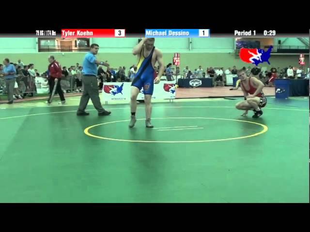 University Nat`ls FS  79 KG / 174 lbs: Tyler Koehn vs. Michael Dessino