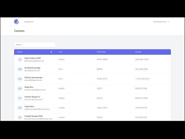 Creating a datatable with Laravel and InertiaJS