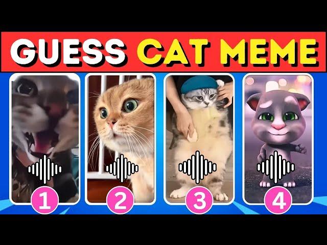 Guess CAT Meme Song Challenge | #cat #meme #explorepage