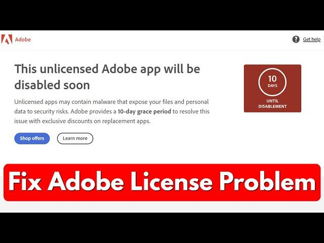 Fix This Unlicensed Adobe App Will Be Disabled Soon  SOLVED Photoshop,illustrator & Lightroom