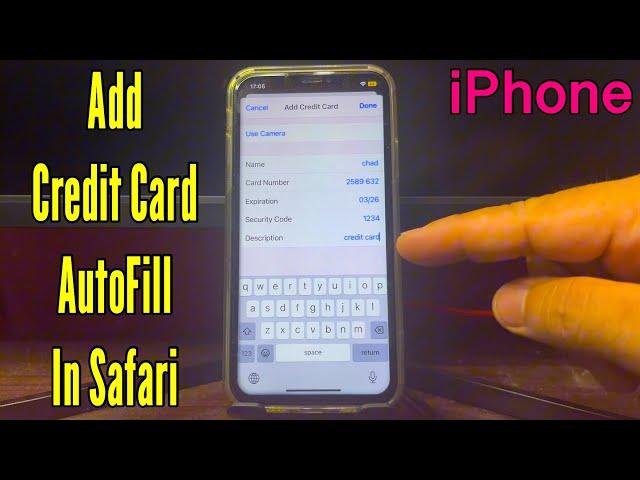 How to Add Credit Card AutoFill in Safari on iPhone X