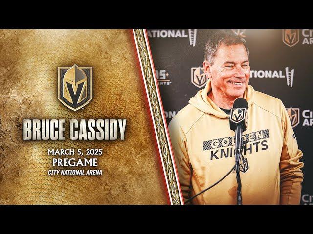 Bruce Cassidy Pregame 3/5: Competing For First Place In The Division