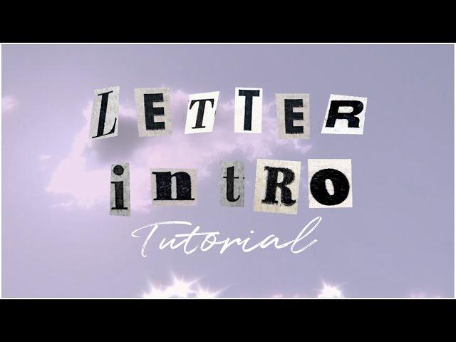 LETTERS INTRO | Manique Here Tutorials | Premiere Pro | iMovie | Kinemaster