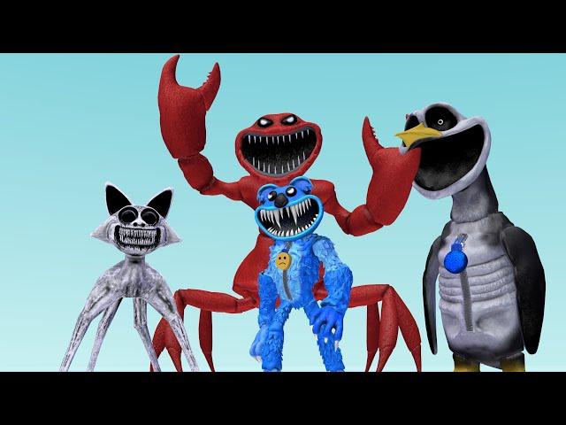 POPPY PLAYTIME MONSTERS vs ZOONOMALY FAMILY vs ZOOCHOSIS SMILING CRITTERS EVOLUTION IN GARRY'S MOD