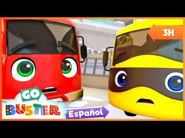 ¡¡Buster MALO!! Atrapado en la cárcel congelada | 3 HORAS de Go Buster en Español|Dibujos para niños