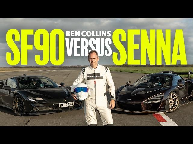 Ferrari SF90 vs McLaren Senna HEAD TO HEAD at the Top Gear Test Track