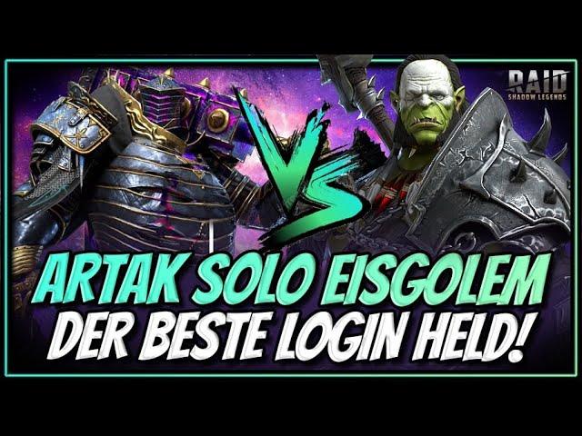 Raid: Shadow Legends | 0 Bücher! ARTAK Solo Eisgolem Hardmode + Speedrun | Der beste Login-Held!