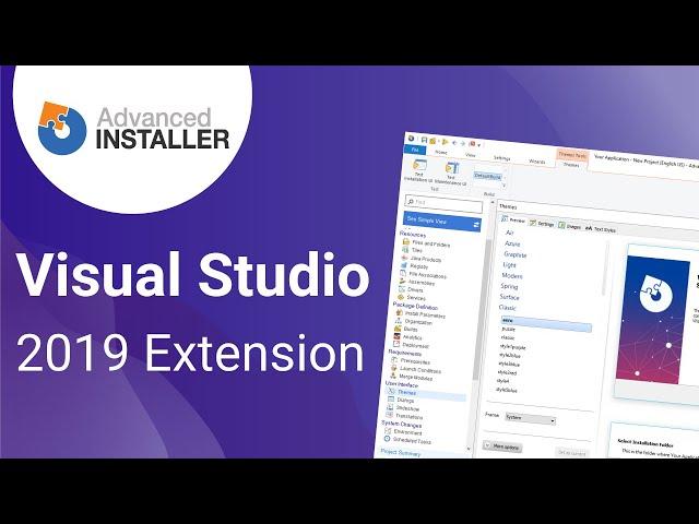 Create Advanced Installer project from Visual Studio 2019