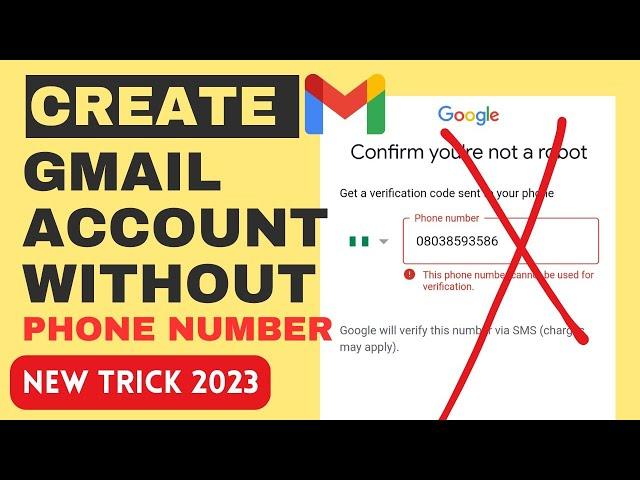 how to create unlimited gmail account without phone number 2023