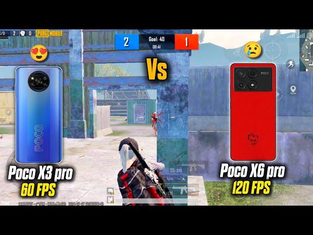 Poco X3 pro TDM test  Poco X3 pro vs Poco X6 pro pubg test in 202460FPS VS 120FPS 1v1 tdm battle