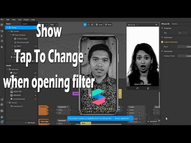 How To Show Tap To Change on Spark AR | Tutorial