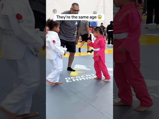 They’re the same age #jiujitsu #wrestling #bjj #ufc #mma #martialarts #kids #fatherdaughter