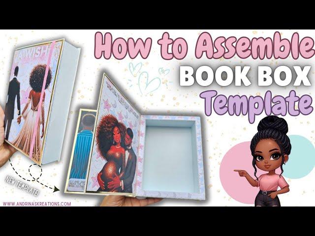 How to assemble Book Box Template by Andrina's Kreations