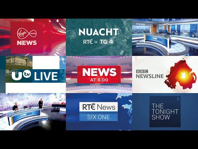 Irish TV News Intros 2020 / Openings Compilation Ireland & Northern Ireland (HD)