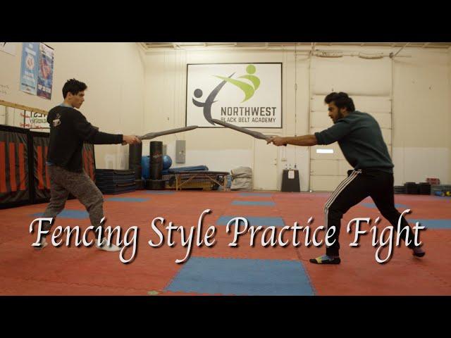 Fencing Style Practice Fight - Nathan V Schuyler