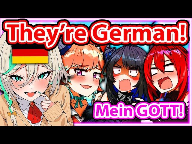 Kiara and Cecilia Starts Speaking German in LoL, Nerissa and Elizabeth: 【Hololive】