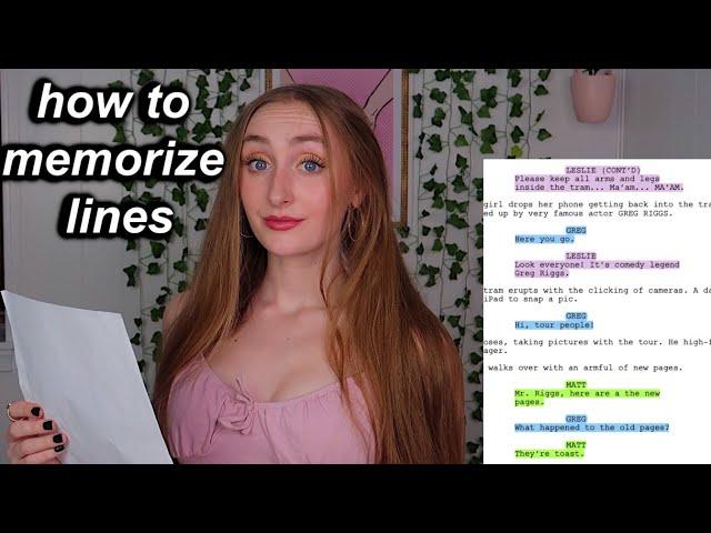 how to memorize acting lines fast & easy in SECONDS