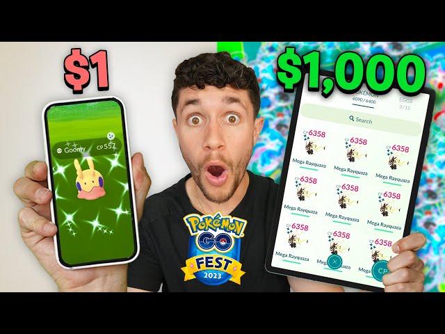 $1 vs $1,000 Pokémon GO Fest!