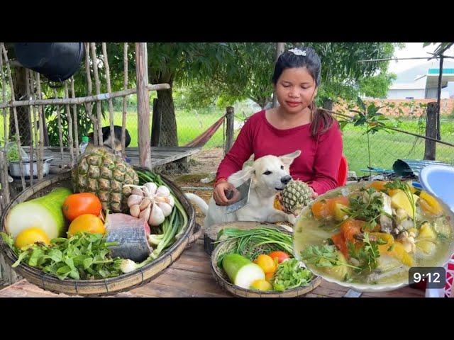 Cooking With Sreyda cook fish with vegetables 4 face recipe vietnam - Sreyda Life Show