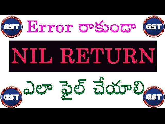 How to file Nil Return in Telugu