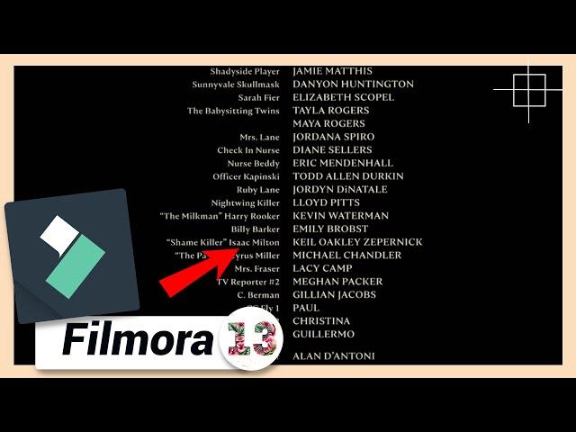 Vertical Scrolling or Rolling End Credits Text | Filmora 12 & 13 Tutorial