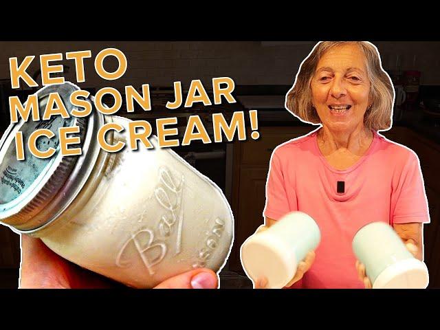 Easy Refreshing Keto Mason Jar Ice Cream! No Ice Cream Maker - Kids Love Making This