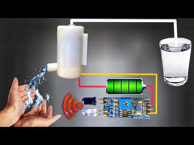 how to make automatic water dispenser / ir sensor project  for school students