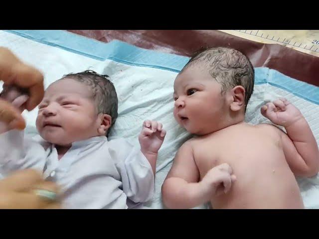 Most Viral Twins Newborn babies just after birth on YouTube #twins #love #music #trending #usa