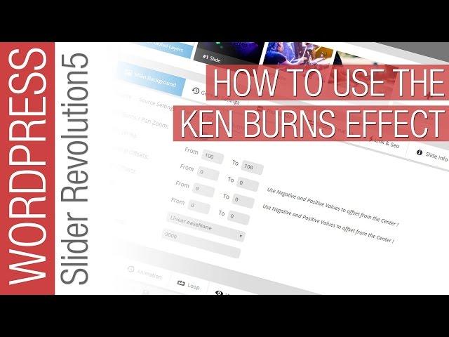 Slider Revolution 5 for Wordpress Tutorial - Ken Burns Effect